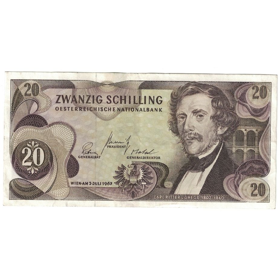 Banknote, Austria, 20 Schilling, 1967, 1967-07-02, KM:142a, AU(50-53)