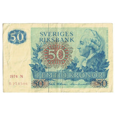 Biljet, Zweden, 50 Kronor, 1974, KM:53b, TB+