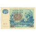 Biljet, Zweden, 50 Kronor, 1974, KM:53b, TB+