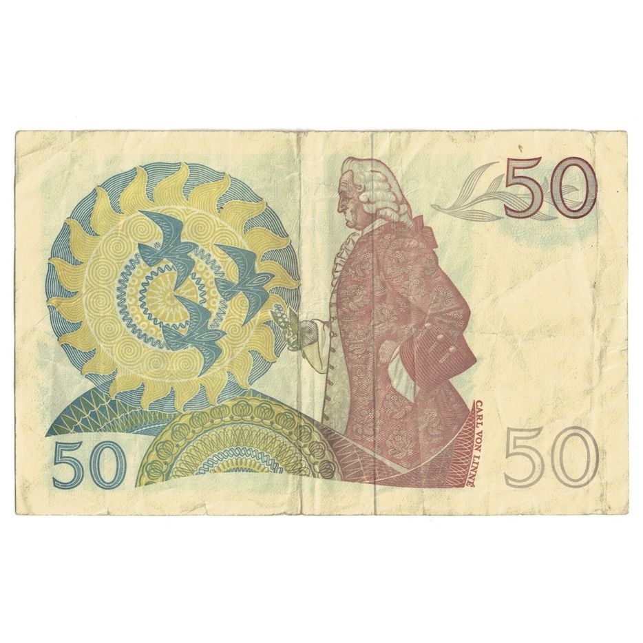 Biljet, Zweden, 50 Kronor, 1974, KM:53b, TB+
