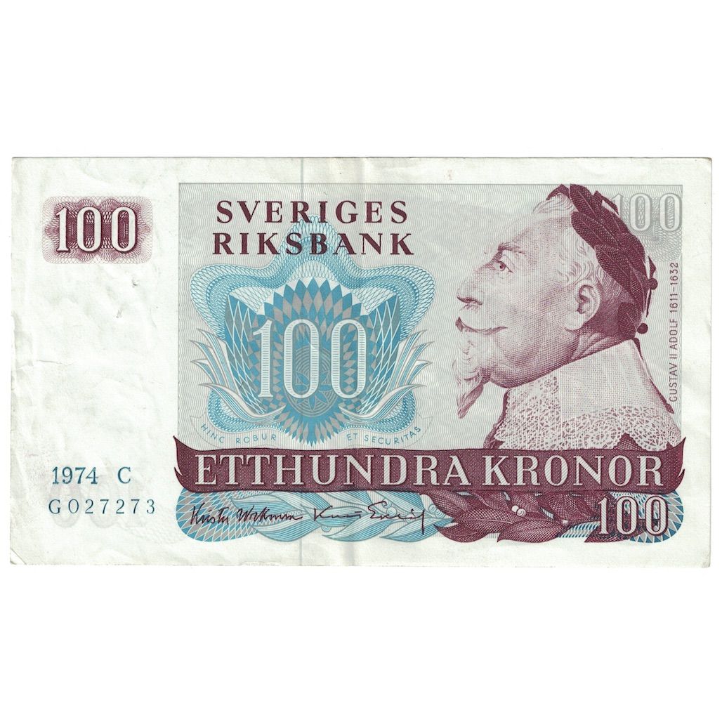 Banknote, Sweden, 100 Kronor, 1974, KM:54b, AU(50-53)