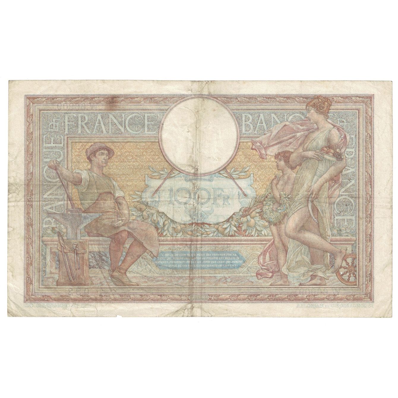 Frankrijk, 100 Francs, Luc Olivier Merson, 1939, W.669, TB, Fayette:25.47