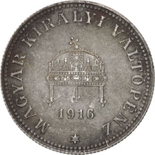 Hungary, 20 Fillér, 1916, , AU(50-53), Iron, KM:498
