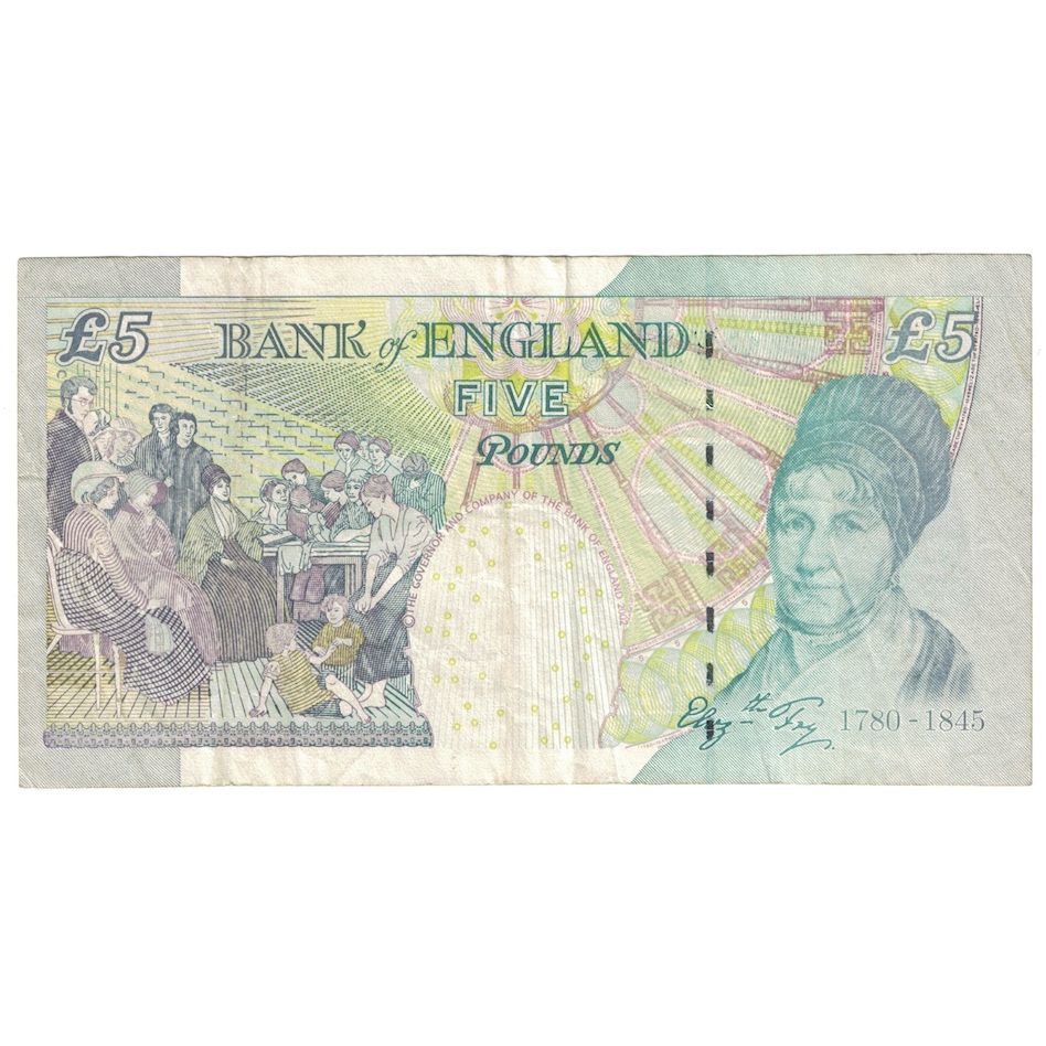 Geldschein, Großbritannien, 5 Pounds, 2004, KM:391c, SS
