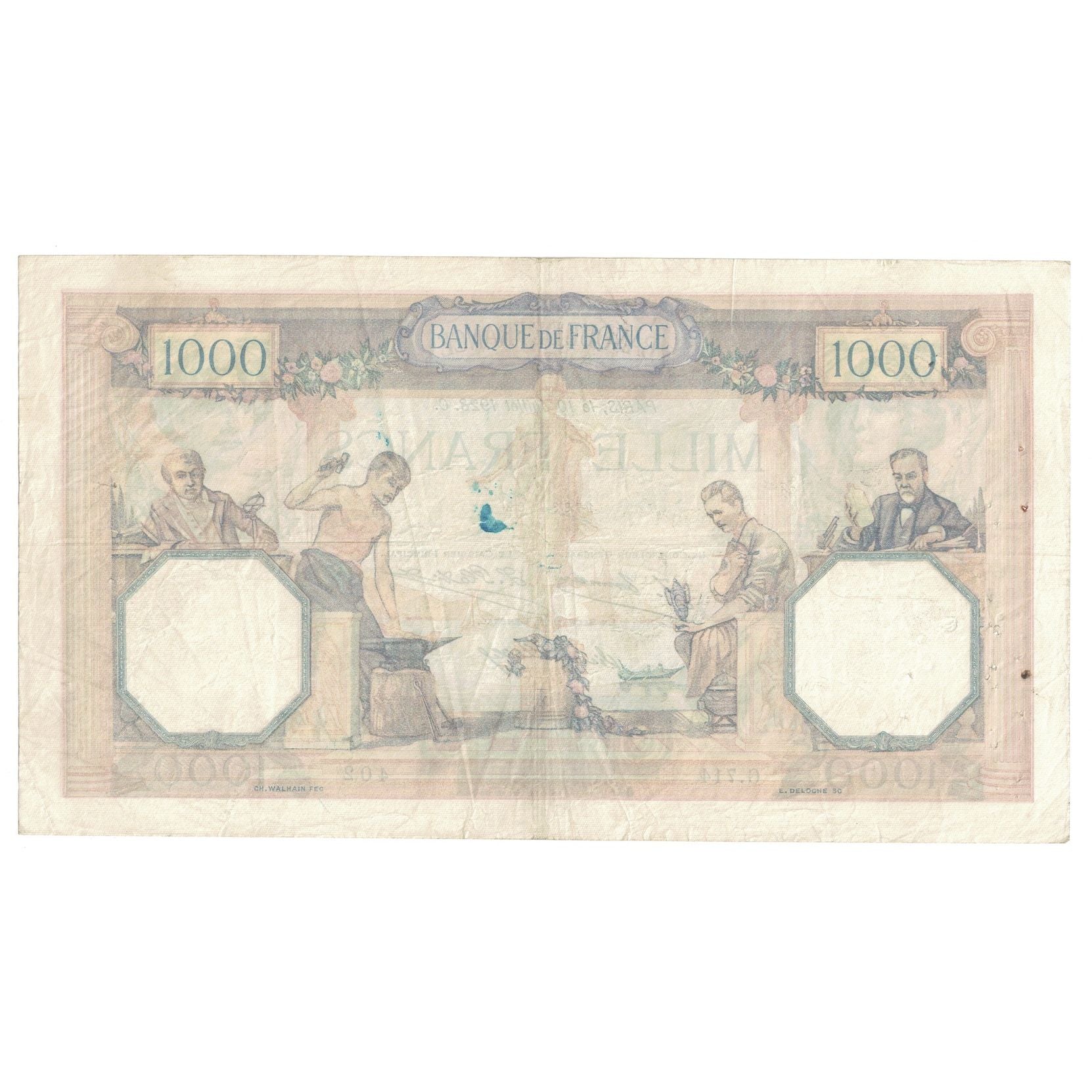 Frankrijk, 1000 Francs, Cérès et Mercure, 1928, G.714, TB+, Fayette:37.2