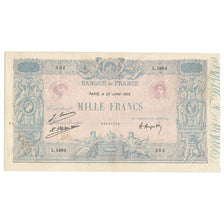 Francia, 1000 Francs, Bleu et Rose, 1925, L.1984, MB+, Fayette:36.41, KM:67j