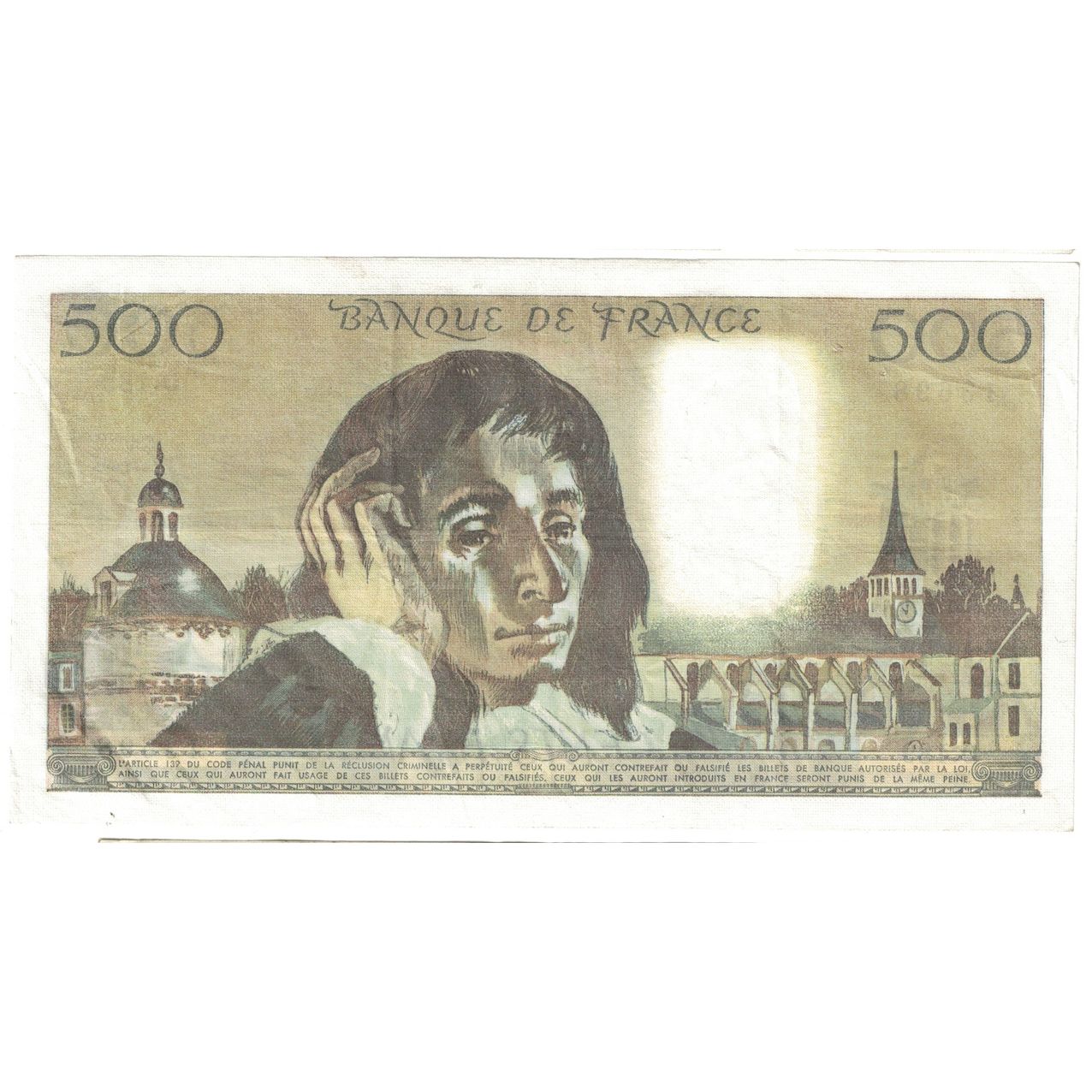 Francia, 500 Francs, Pascal, 1983, D.189, BB, Fayette:71.29, KM:156e