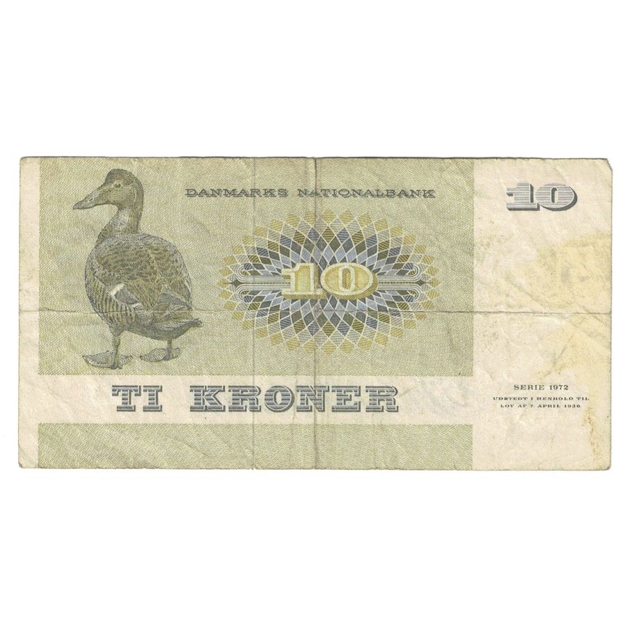 Banknote, Denmark, 10 Kroner, ND (1972-1978), KM:48c, VF(30-35)