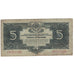 Billet, Russie, 5 Gold Rubles, 1934, KM:212a, B+