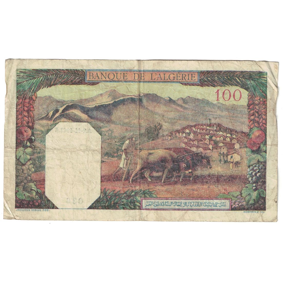Banconote, Algeria, 100 Francs, 1942, 1942-11-02, KM:88, MB+