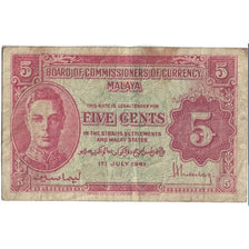 Banconote, Malesia, 5 Cents, 1.7.1941 (1945), KM:7a, MB