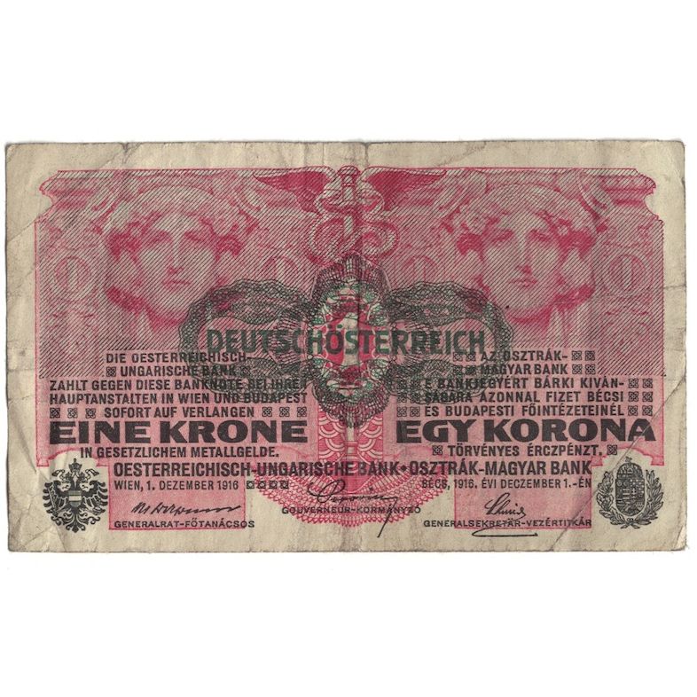 Banknote, Hungary, 1 Korona, 1916 (1919), KM:10, F(12-15)