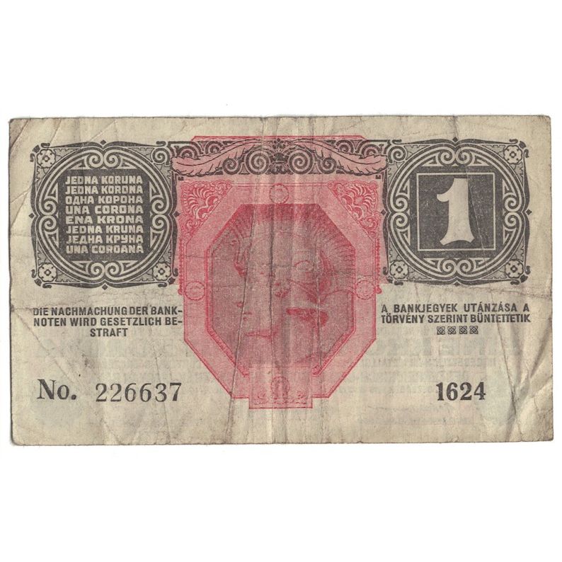 Banknote, Hungary, 1 Korona, 1916 (1919), KM:10, F(12-15)
