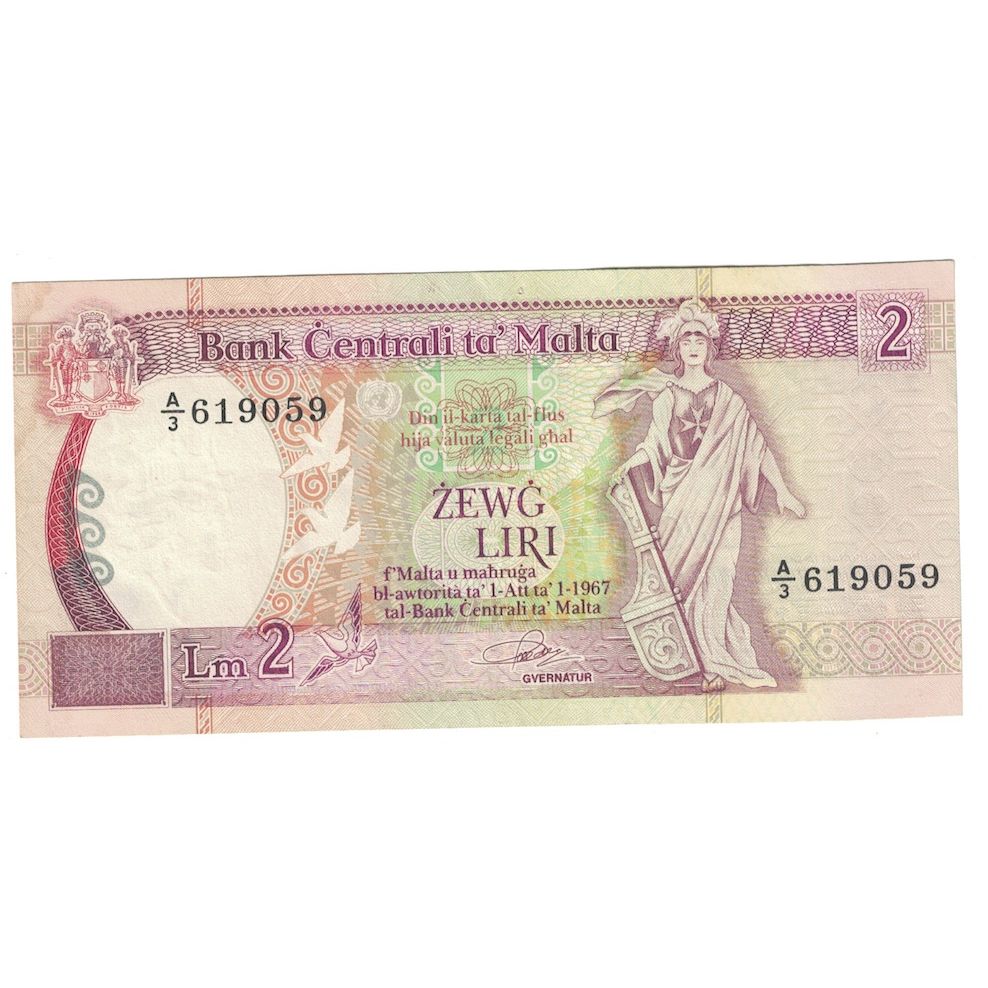 Banconote, Malta, 2 Liri, 1994, KM:45a, SPL