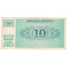 Biljet, Slovenië, 10 (Tolarjev), 1990, KM:4a, TTB