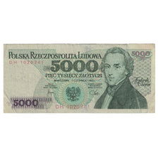 Biljet, Polen, 5000 Zlotych, 1982, 1982-06-01, KM:150a, TB+