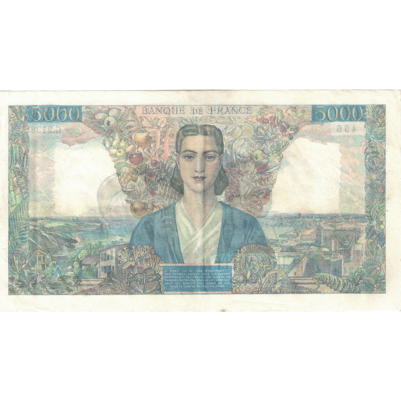 Frankreich, 5000 Francs, Empire Français, 1946, G.213, SS+, Fayette:47.52