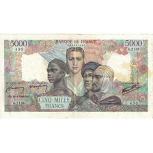 Frankreich, 5000 Francs, Empire Français, 1946, G.213, SS, Fayette:47.52