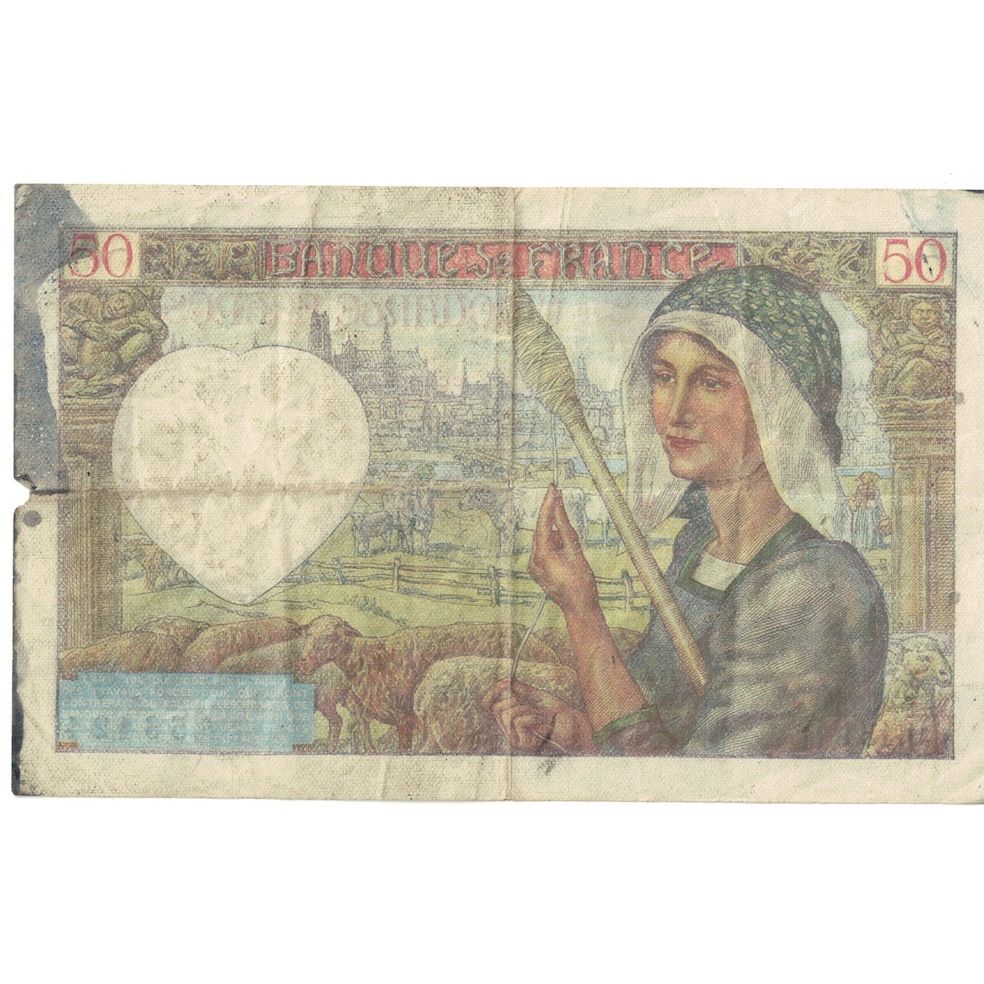 Frankreich, 50 Francs, Jacques Coeur, 1941, H.151, SGE+, Fayette:19.17, KM:93