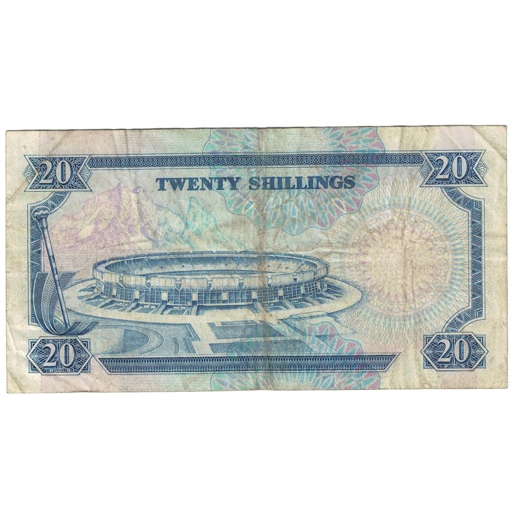 Billet, Kenya, 20 Shillings, 1989, 1989-07-01, KM:25b, B+