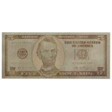 Banconote, Stati Uniti, Five Dollars, 1999, Factice collectible 24K plastic