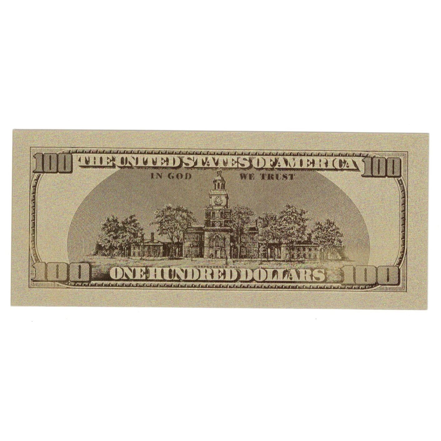 Banknote, United States, 100 Dollars, 1996, Factice collectible 24K plastic