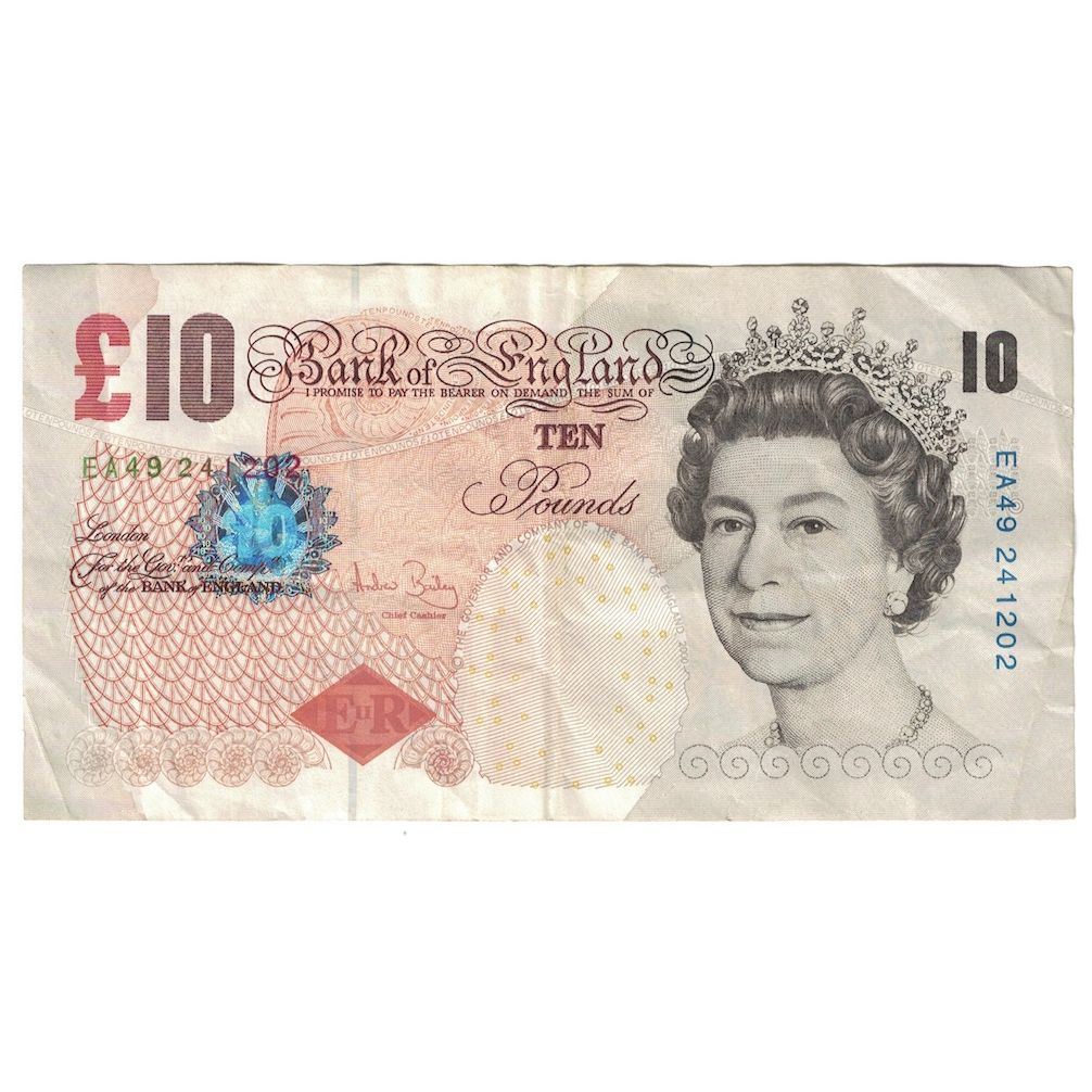 Billete, 10 Pounds, 2004, Gran Bretaña, KM:389c, BC+