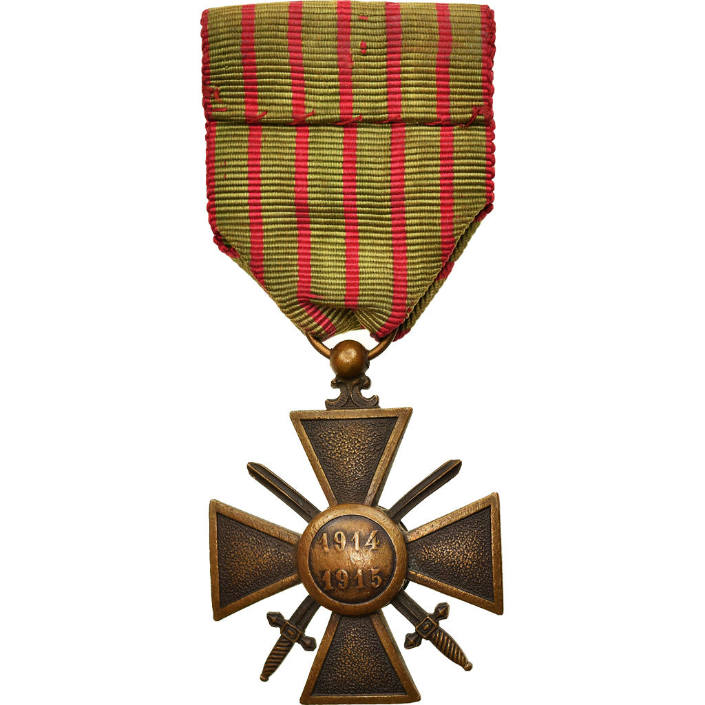 France, Croix de Guerre, 3 Citations, Médaille, 1914-1915, Excellent Quality