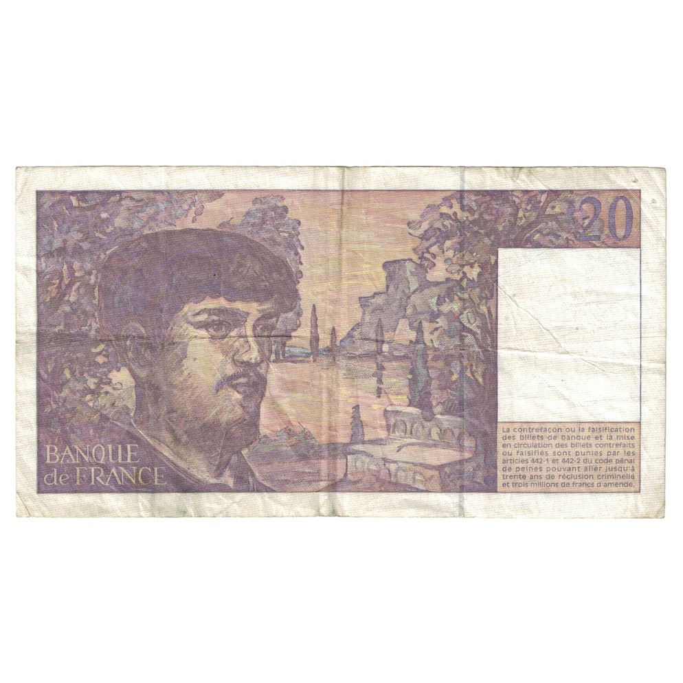 Frankrijk, 20 Francs, Debussy, 1997, K.059, TB, Fayette:66TER.02A59, KM:151i