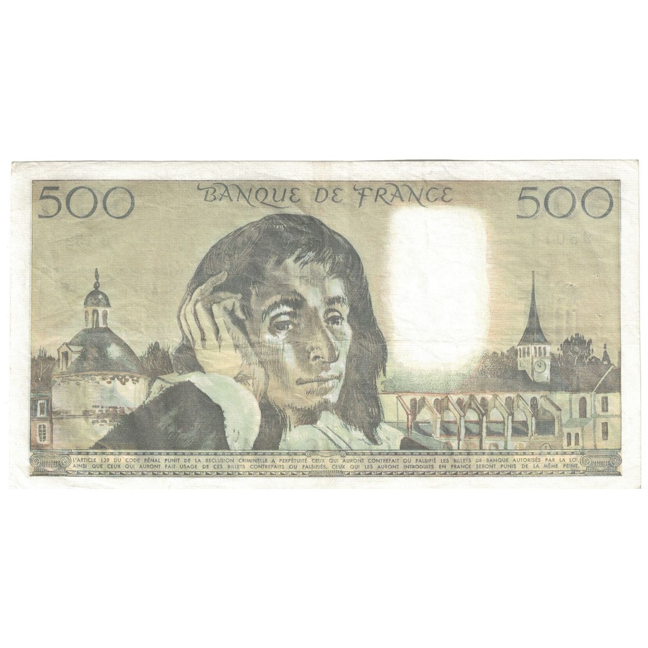 França, 500 Francs, Pascal, 1982, Q.152, AU(50-53), Fayette:71.26, KM:156e