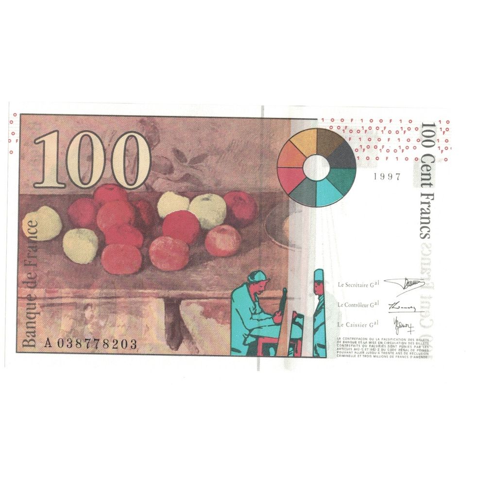 Francia, 100 Francs, Cézanne, 1997, A.038, UNC, Fayette:74.1, KM:158a