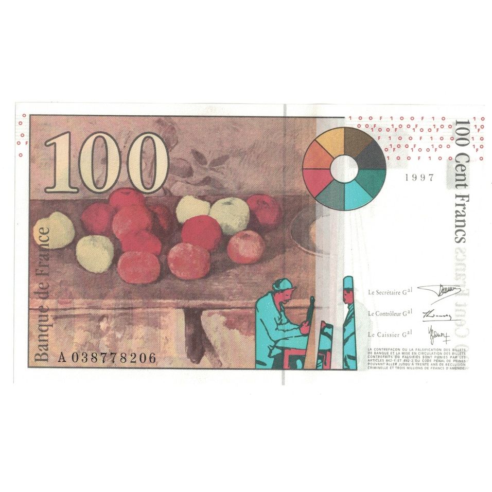 Frankrijk, 100 Francs, Cézanne, 1997, A.038, NIEUW, Fayette:74.1, KM:158a