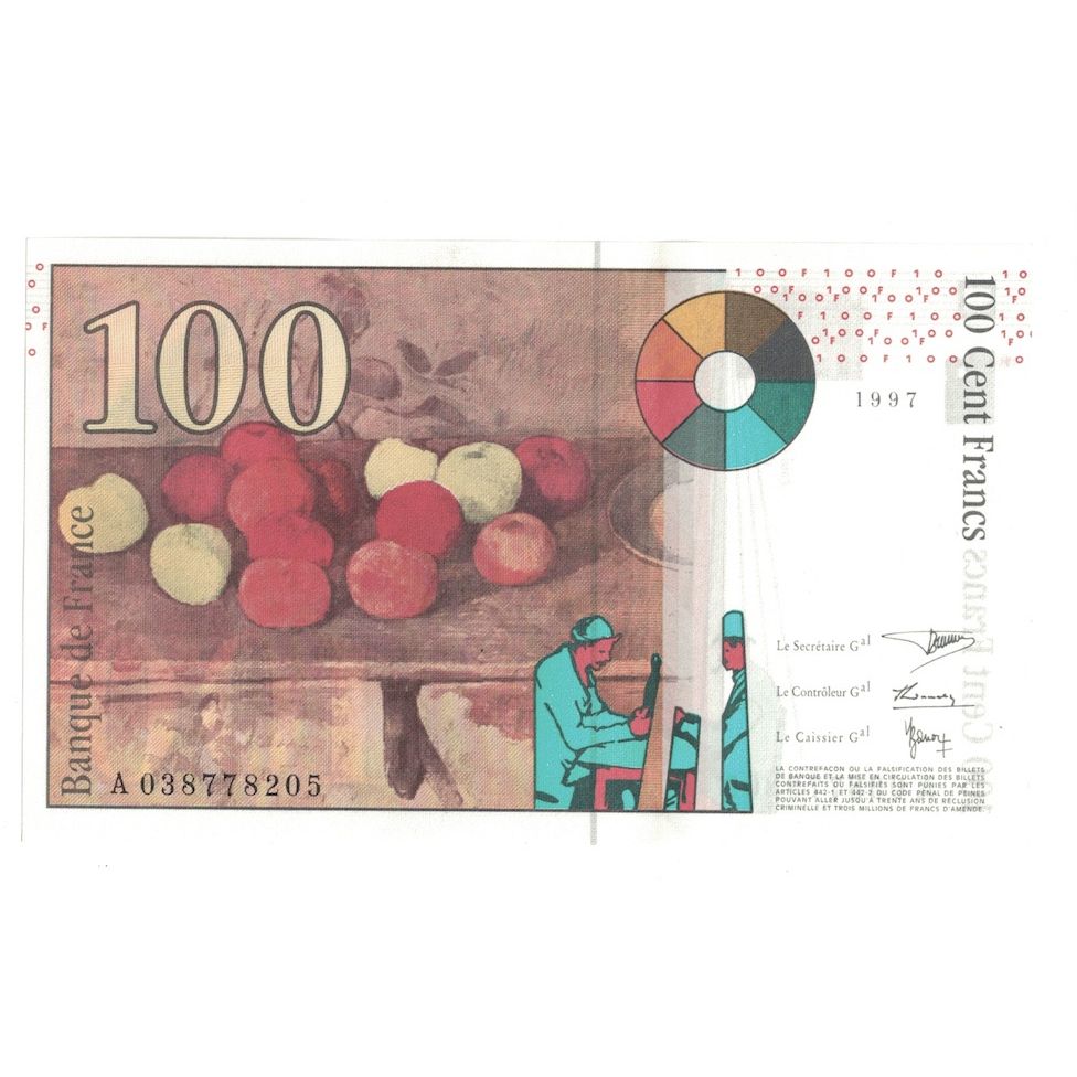 France, 100 Francs, Cézanne, 1997, A.038, UNC(65-70), Fayette:74.1, KM:158a