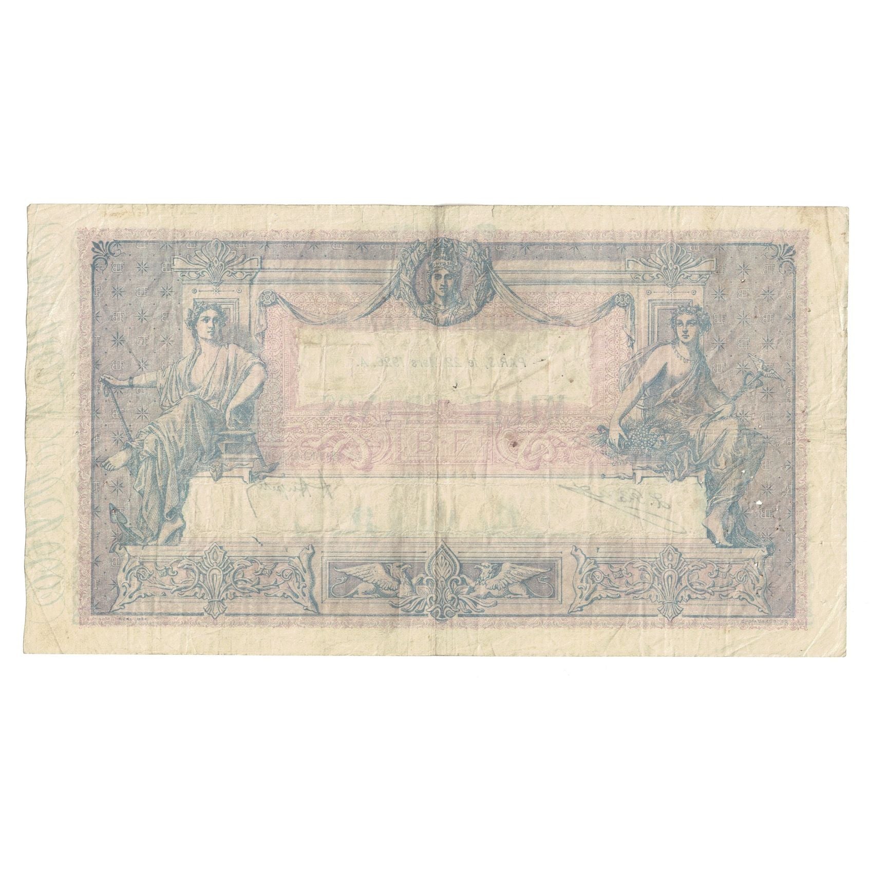 Francia, 1000 Francs, Bleu et Rose, 1926, C.218, MB, Fayette:36.42, KM:67j