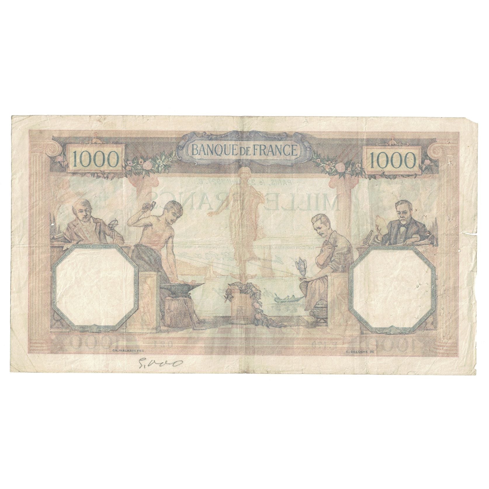 França, 1000 Francs, Cérès et Mercure, 1927, F.179, F(12-15), Fayette:37.1