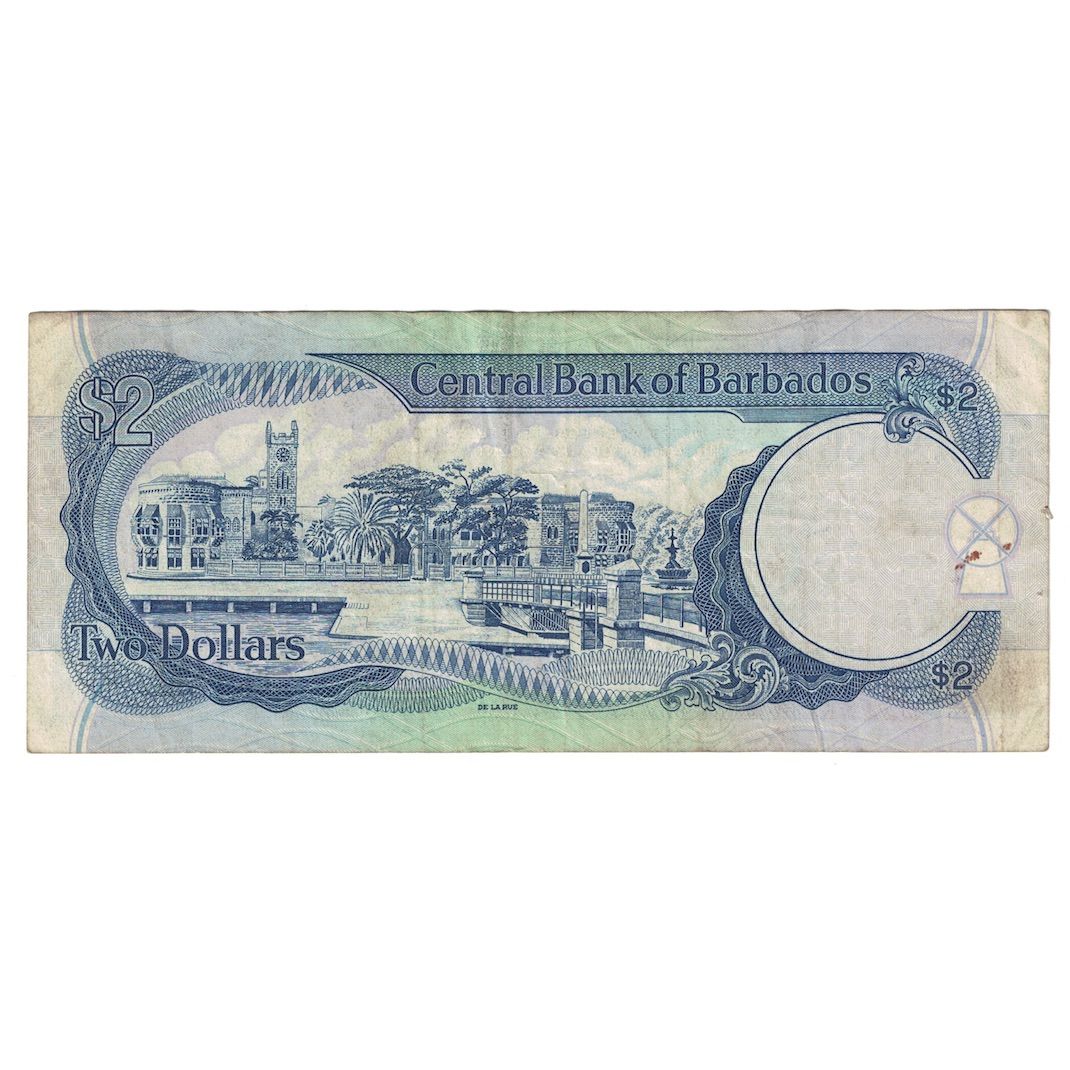 Billete, 2 Dollars, Undated (1993), Barbados, KM:42, BC