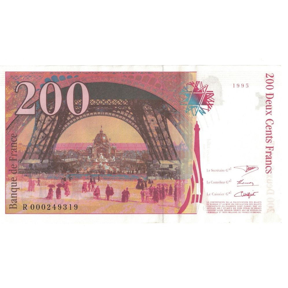 Frankrijk, 200 Francs, Eiffel, 1995, R.000, SPL+, Fayette:75.1, KM:159a