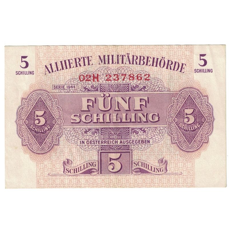 Billete, 5 Schilling, 1944, Austria, 1944, KM:105, MBC