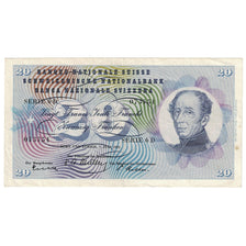 Banconote, Svizzera, 20 Franken, 1955, 1955-07-07, KM:46b, BB
