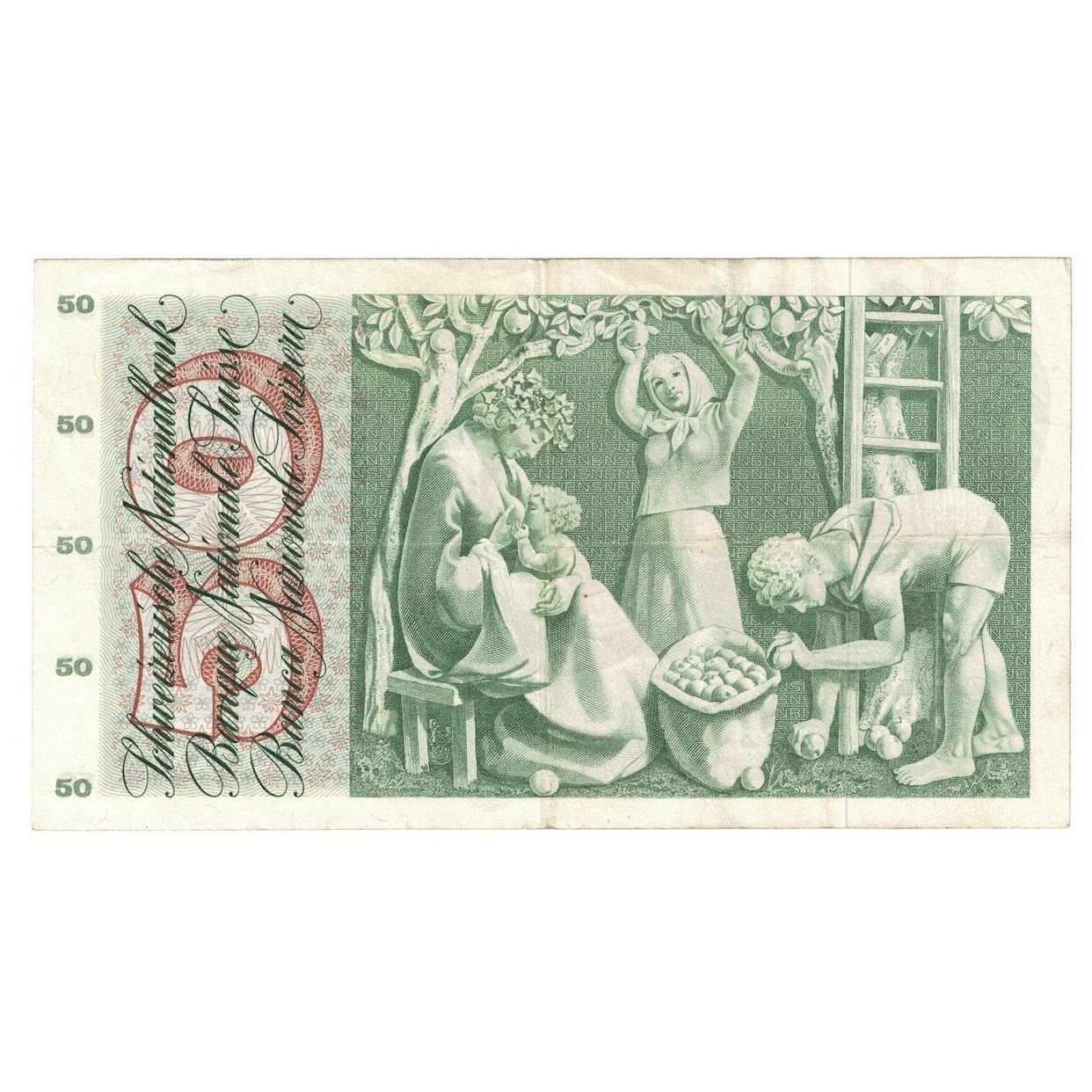 Banconote, Svizzera, 50 Franken, 1974, 1974-02-07, KM:48n, MB+