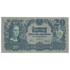 Banconote, Austria, 20 Schilling, 1945, 1945-05-29, KM:116, MB+