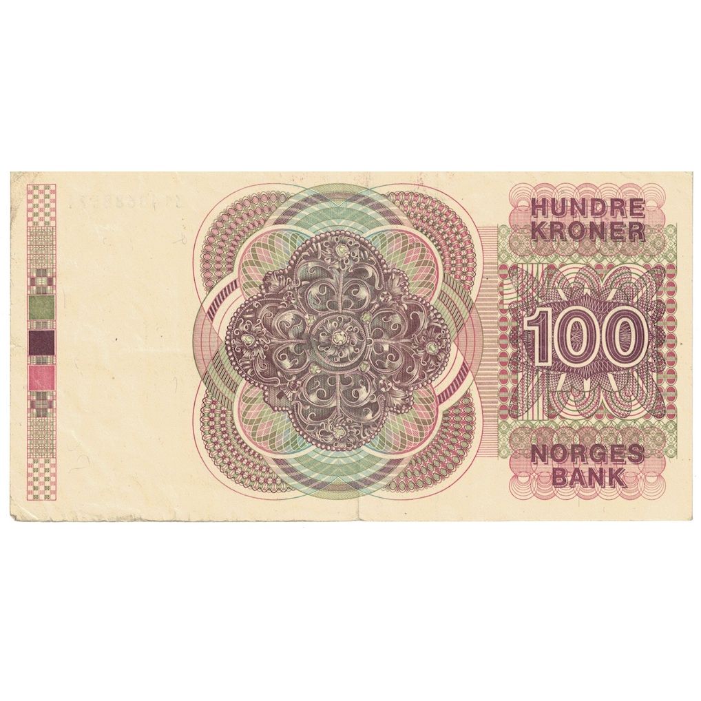 Biljet, Noorwegen, 100 Kroner, 1988-93, KM:43d, TB