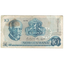 Banknot, Norwegia, 10 Kroner, 1979, KM:36c, VF(20-25)