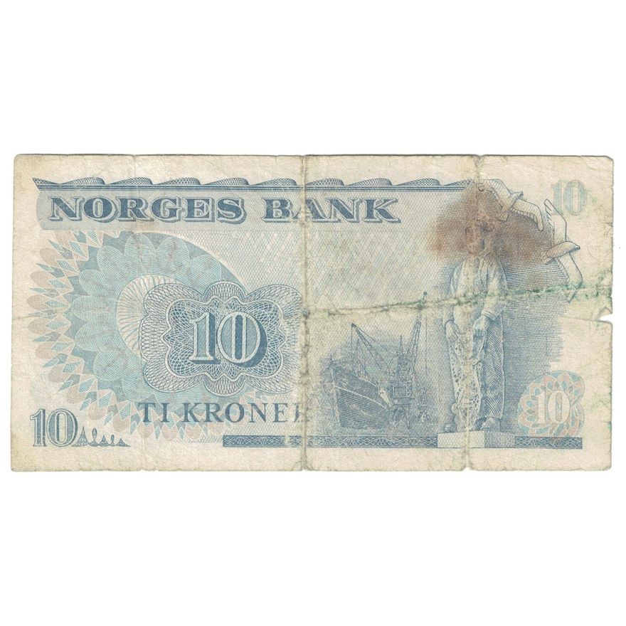 Billete, 10 Kroner, 1979, Noruega, KM:36c, BC