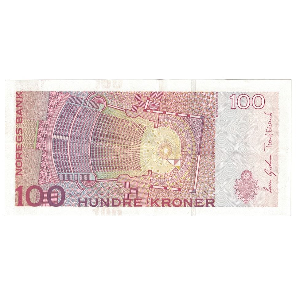 Billete, 100 Kroner, 1995, Noruega, KM:47a, EBC+