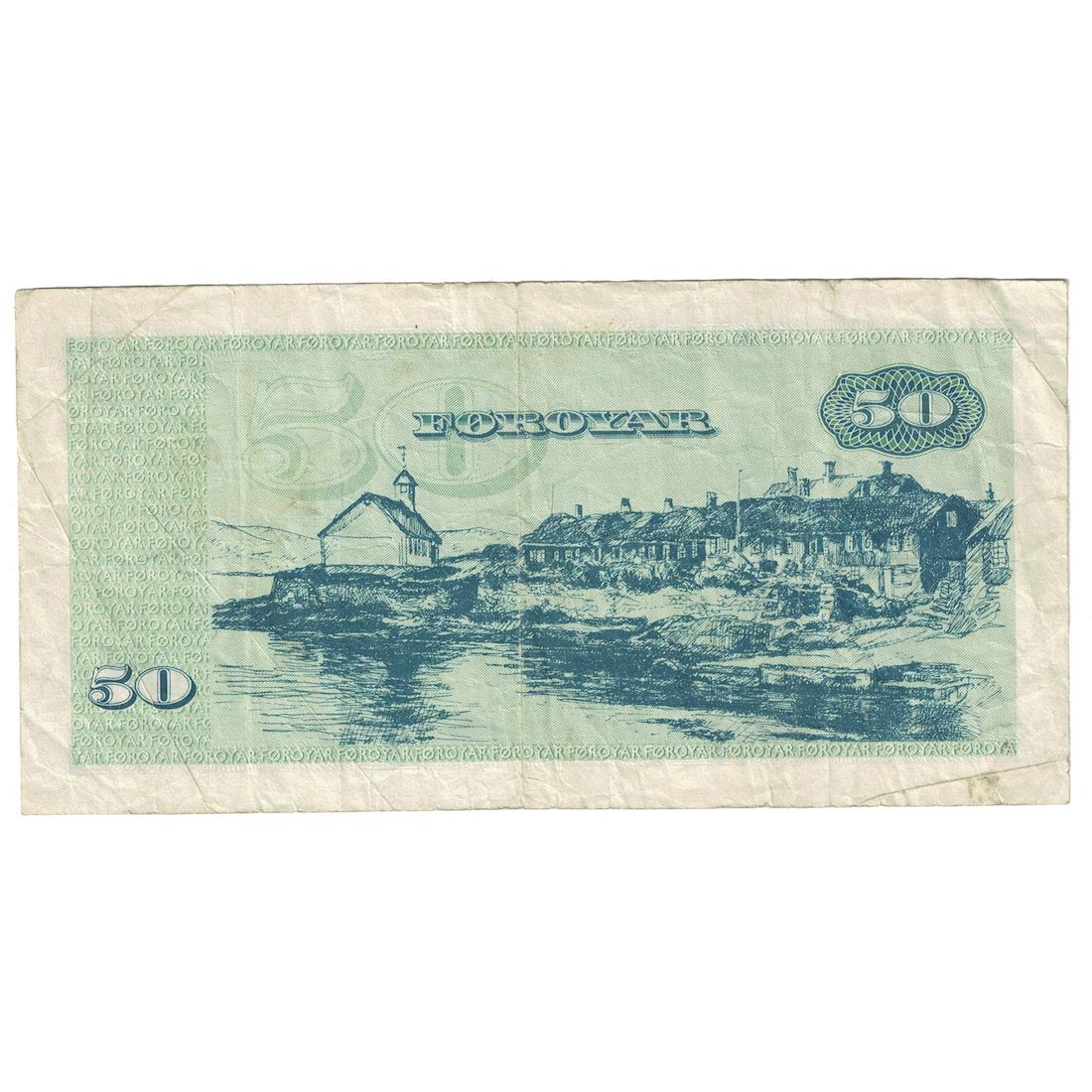 Billete, 50 Kronur, 1987, Islas Feroe, KM:20c, BC+