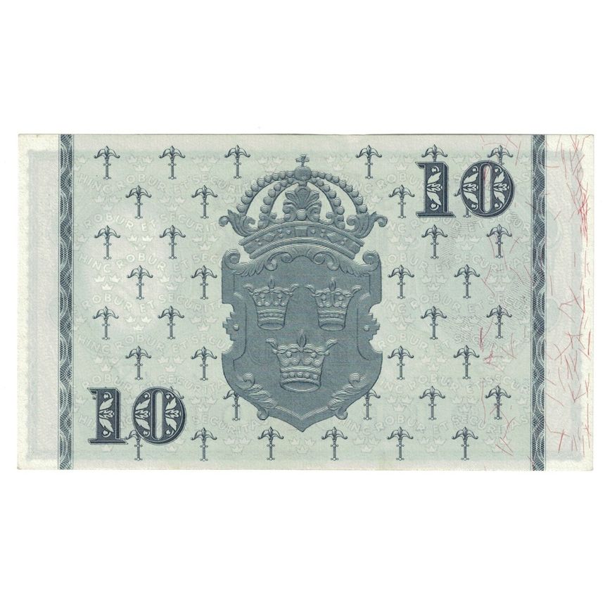 Biljet, Zweden, 10 Kronor, 1958, KM:43f, NIEUW