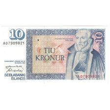 Biljet, IJsland, 10 Kronur, 1981, KM:48a, NIEUW