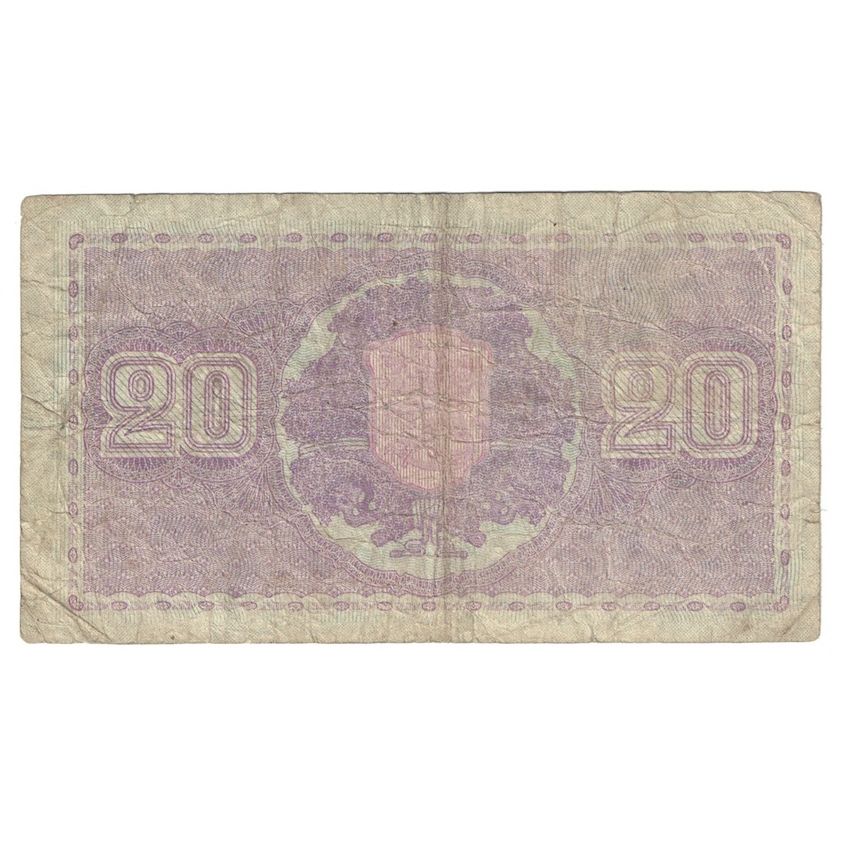 Geldschein, Finnland, 20 Markkaa, 1939, KM:71a, SGE+