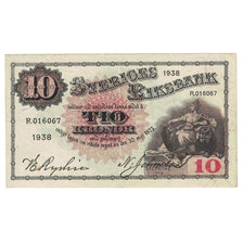 Biljet, Zweden, 10 Kronor, 1938, KM:34u, TTB